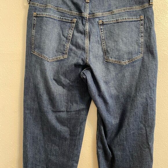 Old Navy 18P Relaxed Fit Dark Patchwork Jeans OG Loose, Cottagecore Chic OF-3 - Picture 5 of 10